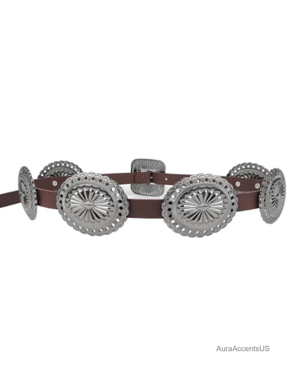 Western Cowboy Disc Concho Belt Boho Style for Jeans Dress Skirt